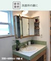浴室鏡 規格サイズ／TOTO耐食鏡・化粧鏡と同サイズ - 使用事例：洗面所の鏡に
