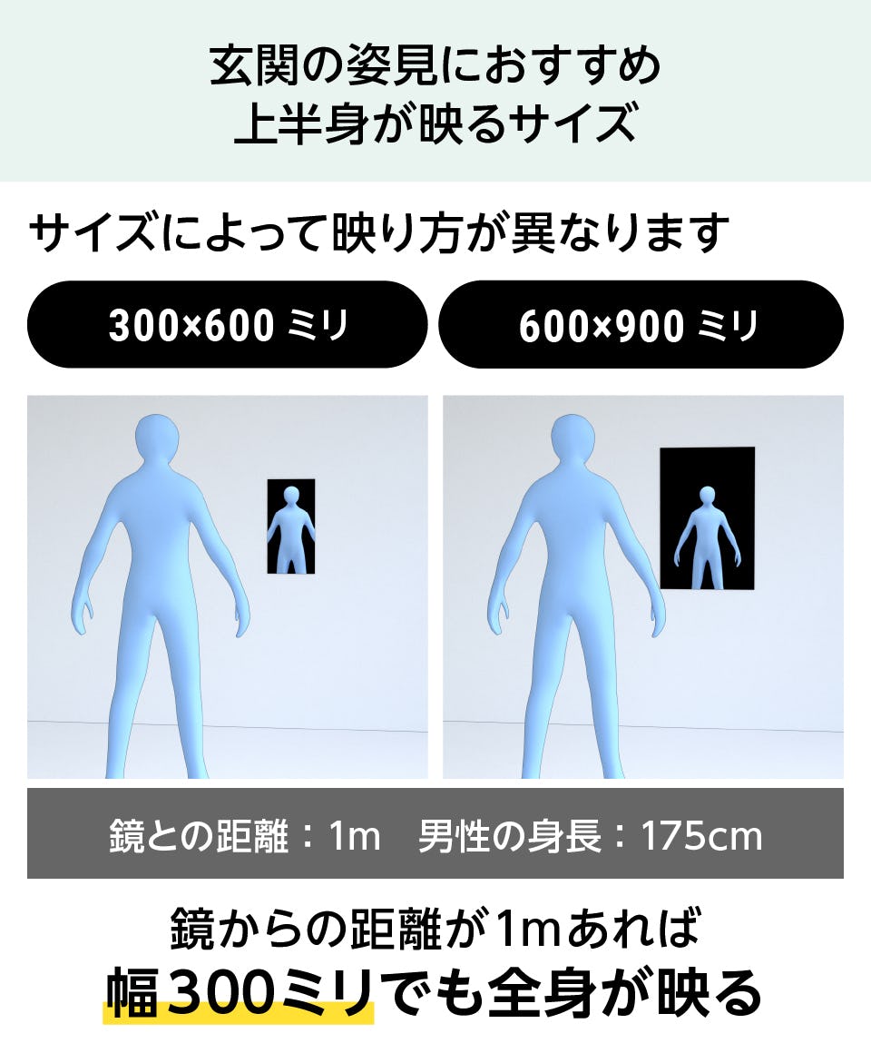 ガラスミラー／クリアミラー】サイズオーダー◎／定寸26種