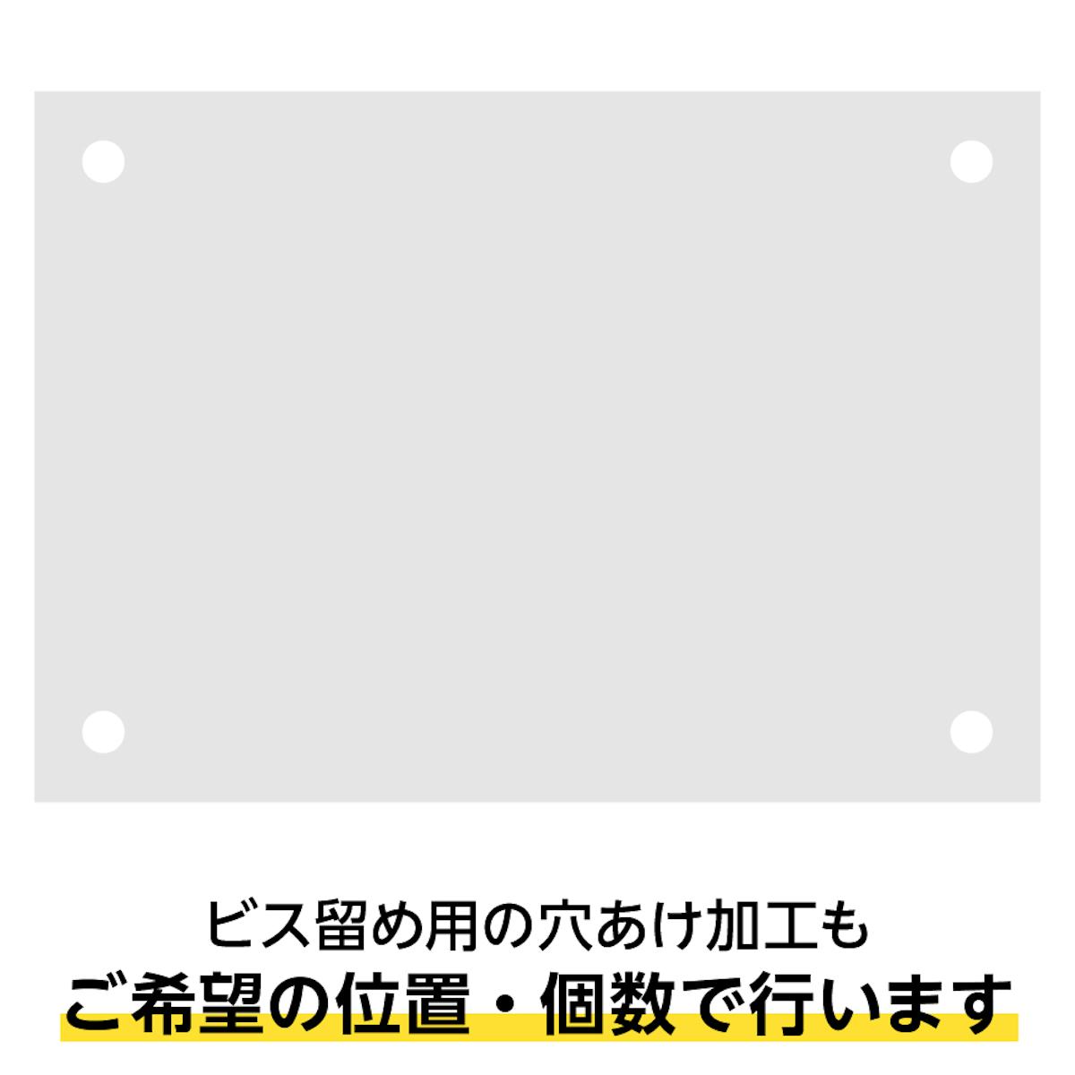ステンレスミラー - 取付用の穴あけ加工も可能