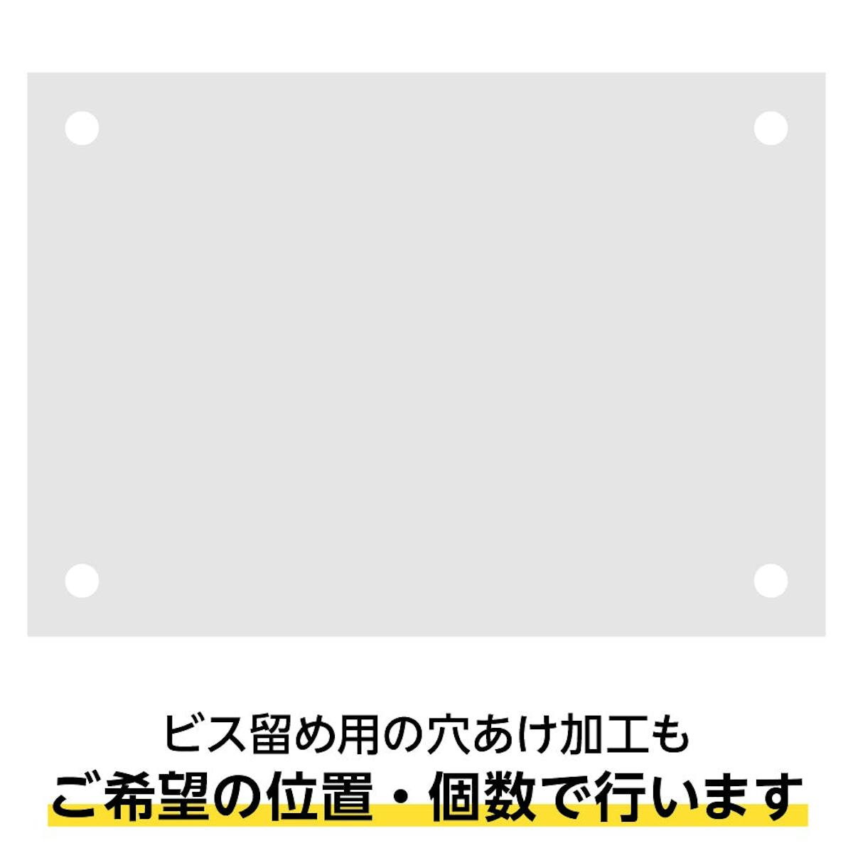 ステンレスミラー - 取付用の穴あけ加工も可能