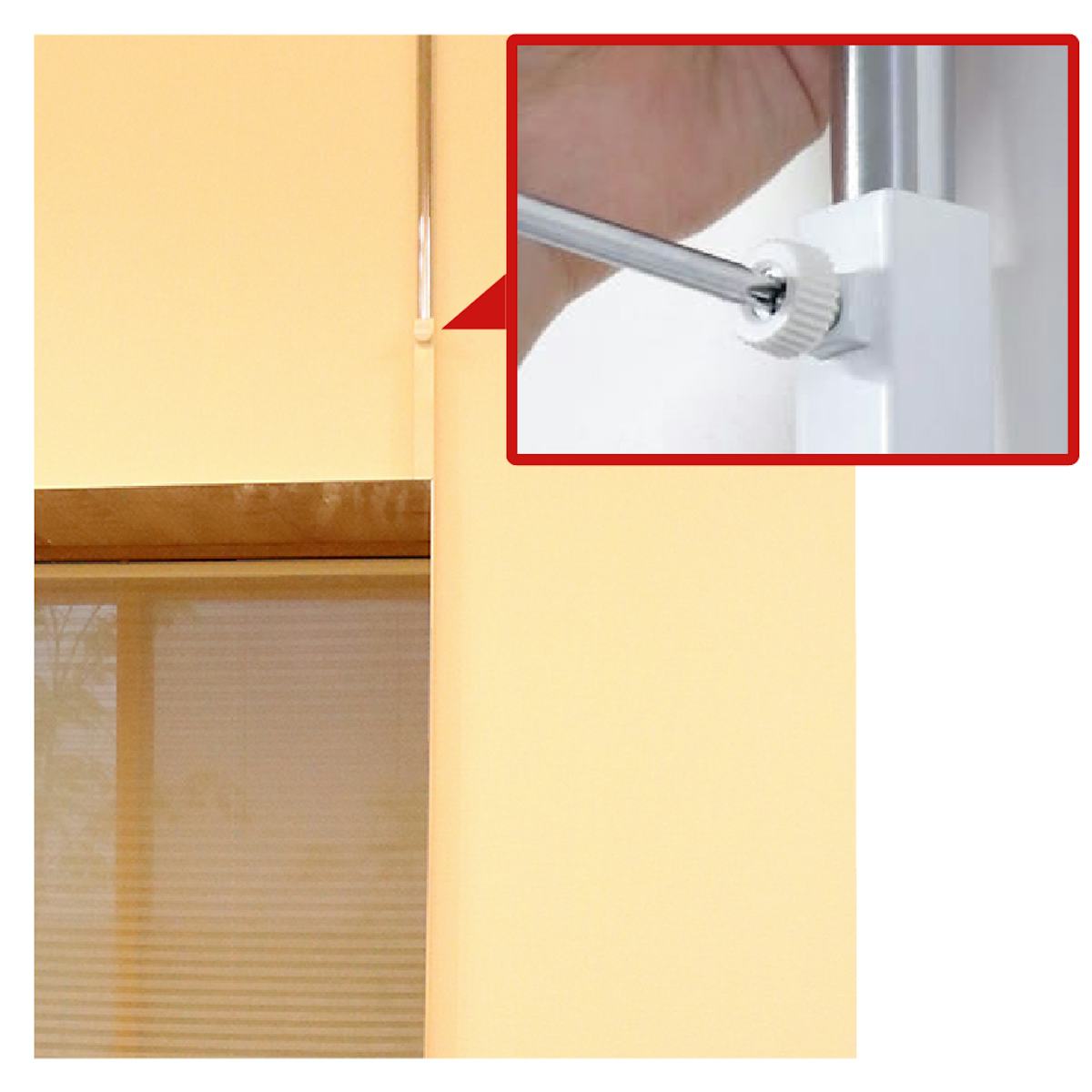 ダンス用 つっぱりミラー - アジャスターはドライバーでしっかり固定できる